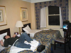 Our room at the Milford Plaza